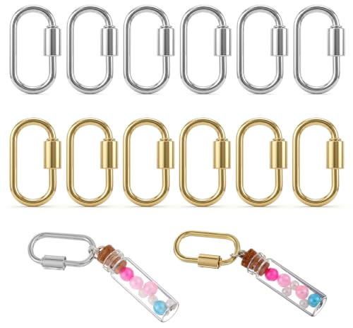 12 stycken smycken förslutningar oval stängning karbinhake | Ovalt smyckeslås hummerlås smycken halsband och lås för gör-det-själv halsband armband