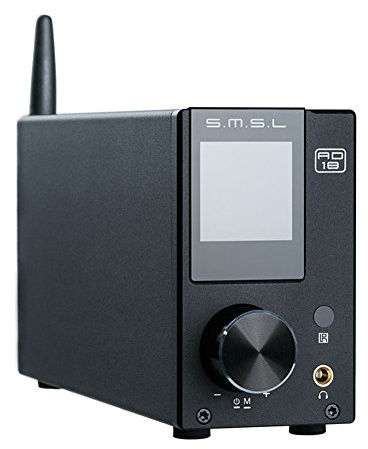 SMSL AD18 Amplificateur de Puissance Stéréo HiFi BT Sortie 2.1Subwoofer Amp | Bluetooth & NFC, puces TAS5508C/TAS5342, jack 3.5mm, réglages basses/aigus, pour audio maison / enceintes passives