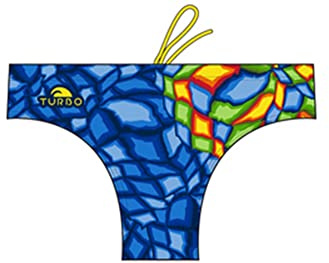 Turbo - Bañador Crystal Azul de Waterpolo Competicion Natación y Triatlón (Gr. 44 Gr. S)