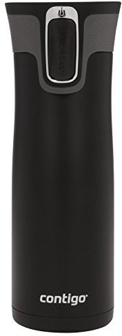 Contigo 2001945 Autoseal West Loop 2.0 - Botella de agua (acero inoxidable), color negro mate