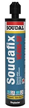 Soudal Soudafix VE400-SF 2-Komponenten-Verankerungsharz, zur Sicherung von schweren Lasten, 280 ml, Dunkelgrau