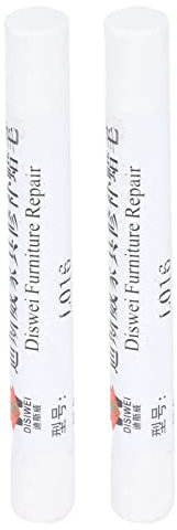 2 Lápices de Cera para Reparación de Muebles, Varilla de Relleno para Reparación de Muebles, para Reacabado de Arañazos, Material de Reparación Compuesto de Madera Rápida,(Blanco)