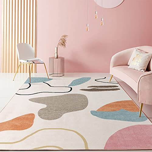 Teppich bettumrandung Teppich,Waschbarer Teppich Im Minimalistischen Design In Gelb, Blau, Braun dielen- & flurmöbel,weiche 120x160cm