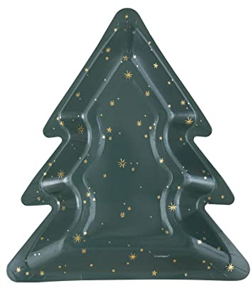 Modernes Weihnachtsparty-Zubehör (Weihnachtsbaum-förmige Vorspeisenteller – 8 Stück)