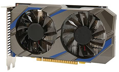 Carte Graphique de Jeu GTX 750 TI 4 Go, Carte Graphique de Jeu Vidéo GDDR5 128 Bits, Carte Graphique GPU pour Système de Refroidissement à Double Ventilateur PC DisplayPort DVI D