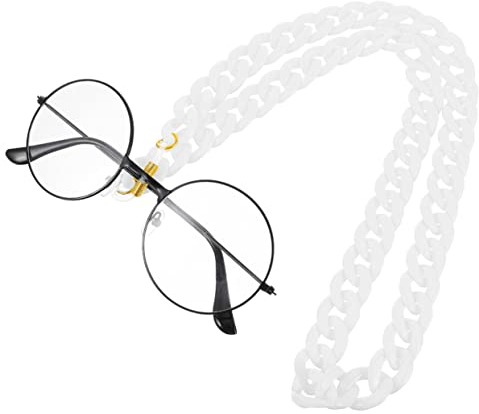 GALPADA Antirutsch Brillenkette Aus Acryl in Weiß Langlebige Eyeglasses Cord Mit Stylischem Candy-farbverlauf Praktische Maskenhalterung Für Damen Rutschfeste Eyeglasses Chain Für Sicheren