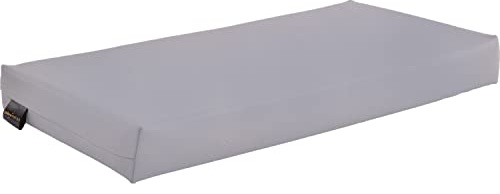 pader medi.tech Orthopädisches Entlastungskissen, Positurkissen 50x25x5cm I Bandscheibenkissen, Stufenkissen, Lagerungskissen für Beine mit festem Schaumkern (27 Chrom)