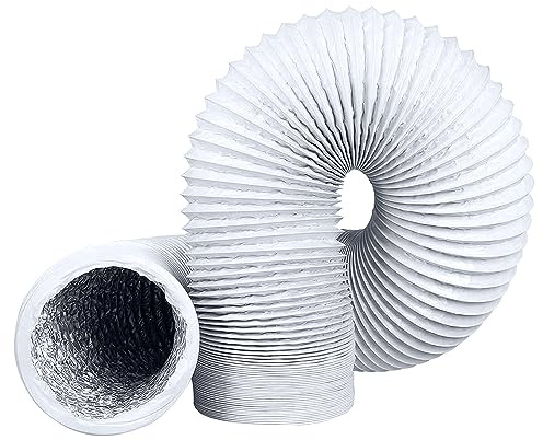 RICHDMI Tuyau d'évacuation d'air en PVC Flexible, Tuyau Climatiseur Mobile, Diamètre de 159 mm Longueur de 2 m, Tuyau Évacuation de Climatiseur pour Climatisation, Sèche-linge, Hotte
