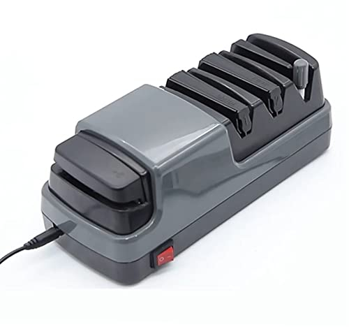 JYSWDZ Afilador De Cuchillos Eléctrico, Afilador De Cuchillos De Chef, Multifunción 4 En 1, Afilado Y Pulido Rápido, para Cuchillos De Hoja Recta, Cuchillos Dentados, Cuchillos De Cerámica Y Tijeras