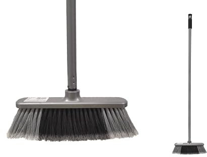 HERSIG - Escoba Gris con Palo | Cepillo Gris con Palo.