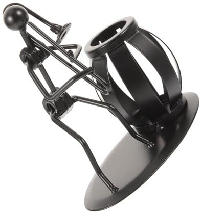 STOBOK Trombone Shaped Pen Holder Metal Pencil Container Desk Organizer Creative Office Decor for Musicians and Band Enthusiasts