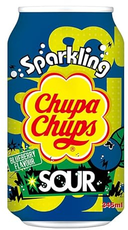 Sparkling -Chupa Chups- 5 Lattine da 345ml Gusto MIRTILLO