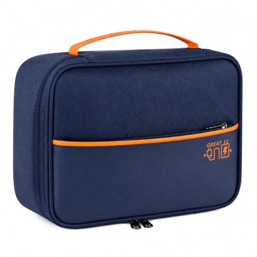 FAVORTALK Sac organisateur de câbles de voyage portable accessoires électroniques sacs de rangement avec cloison amovible pour gadgets, câbles, chargeur, adaptateur, banque d'alimentation, disque dur,