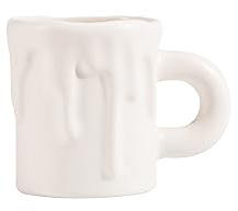PWSHZ Birra particolari Tazze da caffè Tazza da tè a strati isolati con manico perfetta for cappuccino, tè, latte espresso, bevande calde Bicchieri da birra (Color : White)