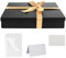 Black Gift Box with Lids 31 x 22 x 6 cm Large Gift Box with Ribbon Tissue Paper Greeting Cards for Christmas Birthday Wedding Anniversary