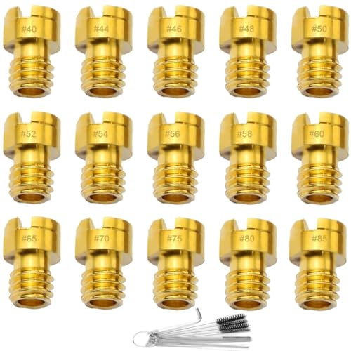 ZAMDOE M4 Carburatore Getto Principale Ugello Set 40 44 46 48 50 52 54 56 58 60 65 70 75 80 85 per GY6 49cc 50cc 80cc 100cc 139QMB 139QMA Kit Getto Principale per PWK per Keihin per PE per CVK