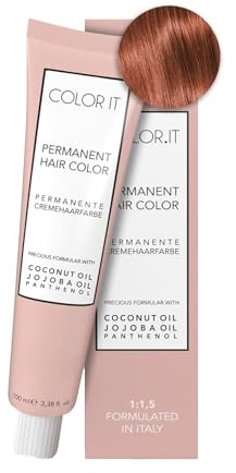 COLOR.IT by BM - Permanente Haarfarbe in Salonqualität, 100ml (7.44 Mittelblond Kupfer Intensiv, 1er Pack)