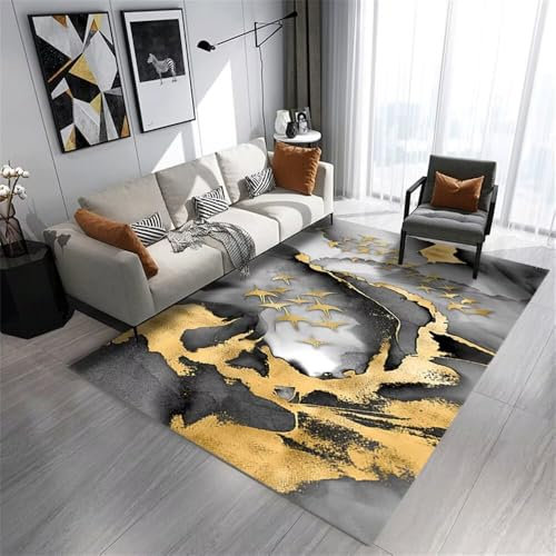 RUGMRZ Bettvorleger Schlafzimmer Wohnzimmer-Salon, rutschfest, Modern, Einfach, Modisch, Waschbar Bettumrandung Teppich Grau Wohnzimmerteppich Kurzflor Teppich Bodenbelag Bettvorleger Schlafzimmer De
