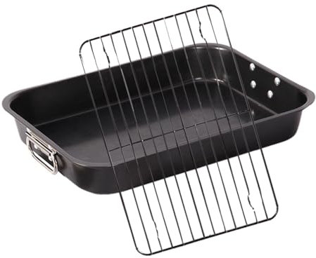 BBQ Grill Pan - Durable Stainless Steel Grill Pan for BBQ and Outdoor Cooking, Non-stick | Perfect for Grilling Vegetables, Shrimp and Small