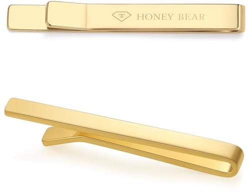 HONEY BEAR 5,4 cm slipsnål för män – normal storlek för affärsbröllopspresent, 5,4 cm, 5.4cm, koppar, Ingen ädelsten