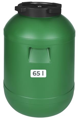F & R Boccale per acqua piovana con coperchio, 65 litri, in HDPE, serbatoio per acqua piovana, serbatoio per acqua piovana, serbatoio per acqua piovana