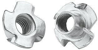 Écrous en T, inserts filetés, Écrou en T à insertion aveugle à griffes 20 pièces for quincaillerie de meubles en bois en acier épaissi M3 M4 M5 M6 M8 M10 1/4-20(M3)