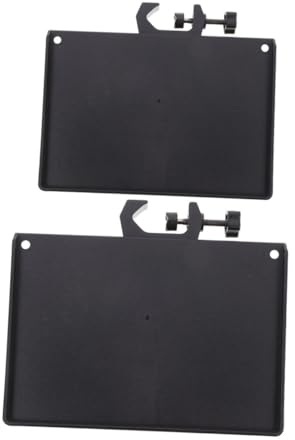 2pcs Microphone Sound Card Tray Support Brackets Black | Plastic and Stainless Steel, Higher Edges Design, Wear-resistant Finish