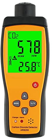 Détecteur de gaz Moniteur de Compteur de CO2 à Affichage numérique détecteur de gaz de Haute précision détecteur de dioxyde de Carbone Portable avec Alarme