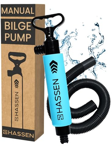 Manual Bilge Pump for Boats, Kayak Portable Hand Pumps for Water Removal - Long Hose Marine Safety Equipment Must Haves, Emergency Tool Home & Outdoors