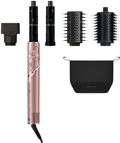Shark FlexStyle Air Styling & Drying System, Powerful Hair Dryer Brush & Multi-Styler with Auto-Wrap Curlers, Concentrator Attachment and Storage Bag, Blossom Bliss, HD432RS
