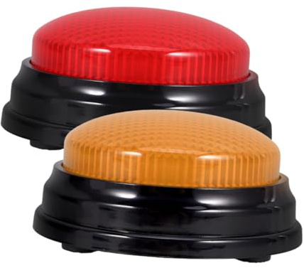 Toddmomy 2 Piezas Botón de Respuesta con Sonido y Luz para Trivia y Fiesta Pulsador Divertido para Actividades Aula Sociales