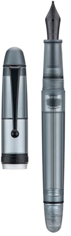 Asvine V126 vakuumfyllning reservoarpenna, matt svart akryl stub spets 1,1 mm kalligrafi konst ritning med fodral set