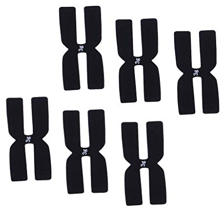 D DOLITY 6 Stück Tennisschläger Gewicht Balancer Tape Silikon H-förmigen - Schwarz