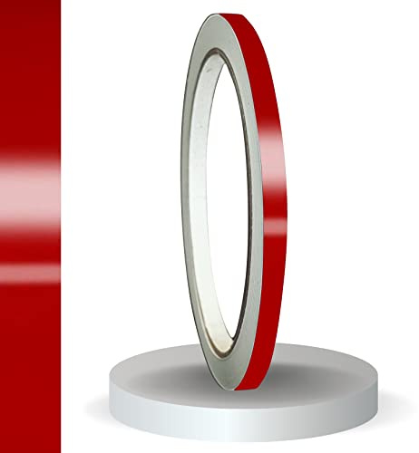 siviwonder Zierstreifen Klebeband Karmin Rot 4 mm x 10 m – Selbstklebende Vinyl Klebefolie Pinstripe Tape für Auto Motorrad Fahrrad Boot Caravan Modellbau – Seitenstreifen Felgenband Konturmarkierung