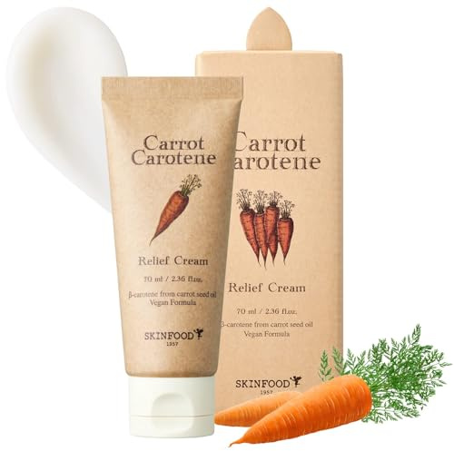 SKIN FOOD Karotte Carotin Relief Cream 55ml (1.85 fl.oz.) - Rötung Linderung und Feuchtigkeitsgel Gesichtscreme für empfindliche Haut, vegan, tierversuchsfrei, dermatologisch getestet