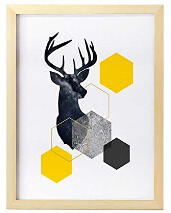 F-HOME Bilderrahmen, Massiver Holz Großer Bilderrahmen Wandbehang Bilderrahmen Einfache Weihnachtswanddekoration (Farbe : Holzfarbe, Größe : 50×60cm)
