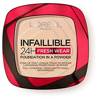 L'Oréal Paris - Fond de Teint Poudre Longue Tenue - Waterproof - Infaillible 24H Fresh Wear - Teinte : Ivoire (20) - 53 g