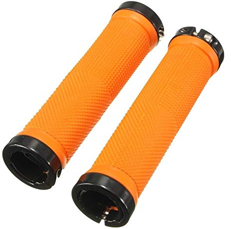 QXYOGO Fahrradgriffe 1 Paar Fahrrad-Handgriff-Griff MTB BMX Fahrrad-Lenkergriffe orange 03 (Color : Orange)