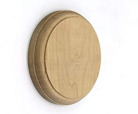 Round Rosette, Solid Hardwood Maple, 4 1/2 x 3/4, Stair Part Fitting