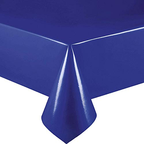 Wachstuch Wachstischdecke Tischdecke Gartentischdecke Breite & Länge wählbar Glatt Uni Blau 120 x 220 cm Eckig abwaschbar