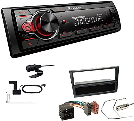 Pioneer MVH-330DAB 1 DIN Autoradio DAB+ Bluetooth USB AUX passend für Opel Corsa C 2000-2004 schwarz