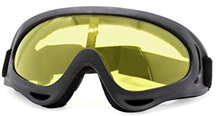 QSCTYG Motorrad Goggles Brille Outdoor Sports Bike Motobike Moto Windschutzscheibe Brillen Outdoor Goggles Sonnenbrillen motorradbrille 377 (Color : Yellow)