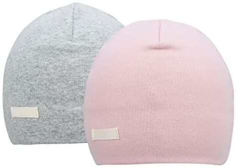 Foruhoo Mädchen Mütze Set mit Schal Kinder Beanie für Herbst Winter Baumwolle 2er(Z: Rosa,49-53)