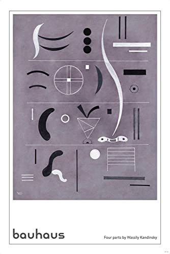 Close Up | Bauhaus Poster Plakat Four Parts | Wassily Kandinsky | Abstrakte Kunst | 61 x 91,5 cm