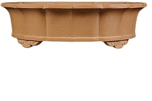 LOWLIU Pflanzenuntersetzer Extra großer Bonsai-Blumentopf, robust und langlebig, violetter Sand-Blumentopf, hohe Füße, Retro-Pflanzgefäß for Kiefer und Zypresse Blumentopf, Tablett