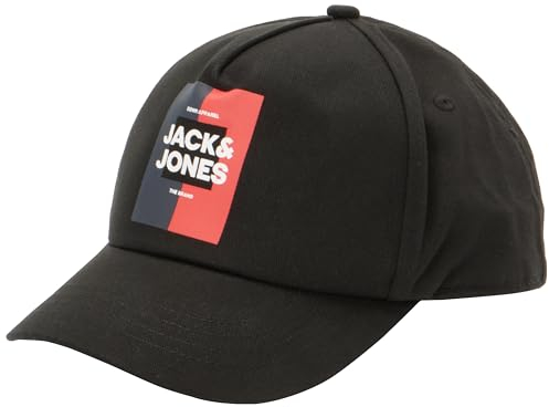 JACK&JONES JUNIOR Herren Jacoscar Jnr Cap, Schwarz, L-XL EU