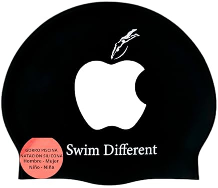 IMSPIRA Gorro Natacion Silicona Negro Hombre Mujer Niño Unisex Piscina Aquagym Accesorios Entrenamiento Competicion Gorra Natacion Antideslizante Diseño Original Comodo Resistente Waterpolo
