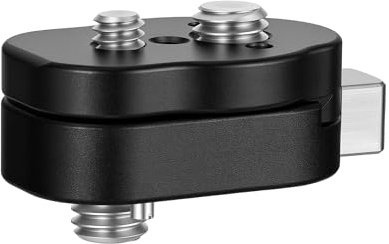 Eonvic 3/8 Zoll Schrauben Mini Schnellwechselplatte Lock Mount für ARRI RED Kamera Monitor Kamera Stativ LCD Monitor Magic Arm (schwarz)