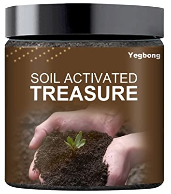 Bodenaktivierter Schatz, Bodenaktivatoren, Bodenverbesserer, Premium Soil Activator, Wurzelaktivator Kompostbeschleuniger, Bewurzelungshormonpulver Für Alle Zimmerpflanzen Balkon Gartenpflanzen