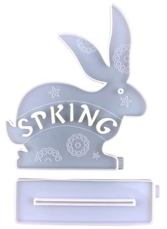 Zasdvn Silikonform mit Hasen-Motiv, niedliche Hase, Osterkerzen, Wachsformen, Bastelformen, Silikonform, Formen für Ostern, für Schokolade, Pudding